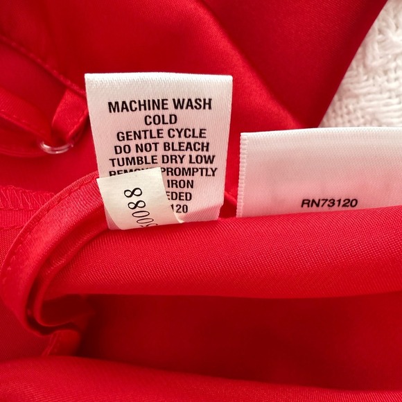 Frederick's of Hollywood Red Maxi Slip Dress Nightgown Spaghetti Strap - Small - Picture 5 of 13